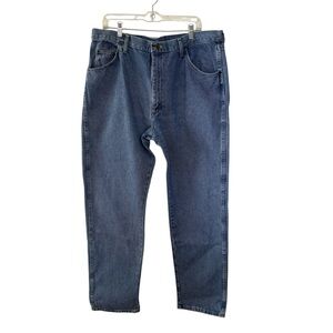 Wrangler Blue Jeans Men’s Straight Leg Denim Stonewash Size 38x34
